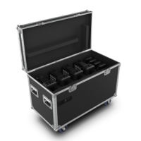 WELL PANEL X: 4-PACK KIT OF BATTERY OPERATED BLACK IP65-RATED PANEL FIXTURES WITH CHARGE CASE
