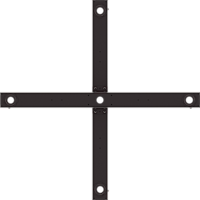 CEILING MOUNTED QUAD DISPLAY SYSTEM FOR 37" TO 55" MONITORS, INCLUDES A UNIVERSAL MOUNTING INTERFACE