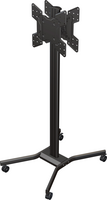 MOBILE BACK-TO-BACK DISPLAY CART WITH HEIGHT AND TILT ADJUSTMENT FOR 32" TO 55" LED, LCD, OR PLASMA