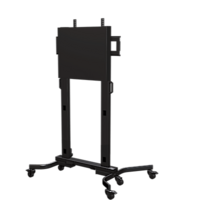 HEAVY DUTY MOBILE CART WITH BACK PANEL AND COVER FOR DISPLAYS FROM 50" - 90"