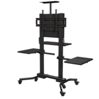 FULLY LOADED HEAVY DUTY MOBILE CART WITH TWO SIDE SHELVES, TOP SHELF, FRONT/BACK SHELF, BACK PANEL A
