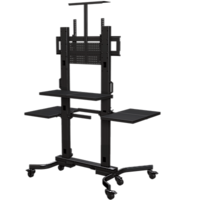 FULLY LOADED HEAVY DUTY MOBILE CART WITH TWO SIDE SHELVES, TOP SHELF, FRONT/BACK SHELF, BACK PANEL A