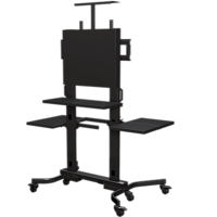 FULLY LOADED HEAVY DUTY MOBILE CART WITH TWO SIDE SHELVES, TOP SHELF, FRONT/BACK SHELF, BACK PANEL A