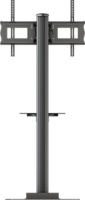FLOOR STAND WITH METAL SHELF FOR 37" TO 70" DISPLAYS