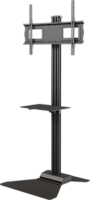 FLOOR STAND WITH METAL SHELF FOR 37" TO 70" DISPLAYS
