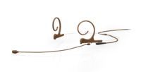 4266 CORE+ OMNI FLEX HEADSET MIC, 110 MM BOOM, BROWN, 3-PIN LEMO