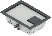 3" DEEP BACK BOX WITH 2, 1 GANG PLATES - BLACK TRIM