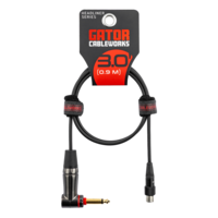 3-FOOT RIGHT ANGLE 1/4" WITH QUIET SWITCH TO TA4F INSTRUMENT CABLE FOR WIRELESS BODYPACK TRANSMITTER