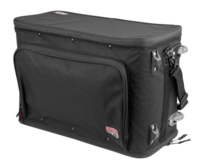 3U LIGHTWEIGHT ROLLING RACK BAG WITH RETRACTABLE TOW HANDLE, ALUMINUM FRAME AND PE REINFORCEMENT