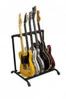 ROK-IT COLLAPSIBLE, FOLDING GUITAR RACK DESIGNED TO HOLD 5X ELECTRIC OR ACOUSTIC GUITARS.