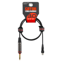 a 3-Foot Straight 1/4" with Quiet Switch to TA4F Instrument Cable for Wireless Bodypack Transmitter