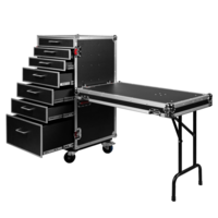 GTOUR ATA STYLE GTOUR-WORKST7 HEAVY DUTY CASE WITH 7 DRAWERS AND FOLD-OUT TABLE