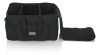 LIGHTWEIGHT TOTE BAG DESIGNED TO FIT UP TO FOUR (4) LED STYLE PAR LIGHTS WITH ADJUSTABLE DIVIDERS