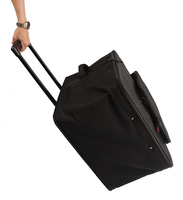 PAR CAN LIGHT CASE W/ TOW HANDLE, WHEELS, & REMOVABLE HOOK & LOOP DIVIDERS; HOLDS 4 PAR 64 LED'S