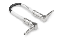 GUITAR PATCH CABLE, HOSA 1/4" TS MALE RIGHT-ANGLE TO SAME, 18 IN