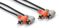 STEREO INTERCONNECT, DUAL RIGHT-ANGLE RCA TO SAME, 1 M