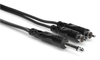 Y CABLE, 1/4 IN TS TO DUAL RCA, 3 M