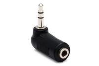 RIGHT-ANGLE ADAPTOR, 3.5 MM TRS TO SAME (3.5 MM TRS FEMALE TO 3.5 MM TRS MALE)