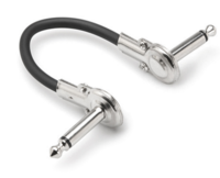 GUITAR PATCH CABLE, LOW-PROFILE RIGHT-ANGLE TO SAME, 6 IN