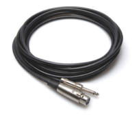 MICROPHONE CABLE, HOSA XLR3F TO 1/4 IN TS, 25 FT