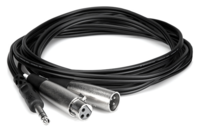 INSERT CABLE, 1/4 IN TRS TO XLR3M AND XLR3F, 4 M