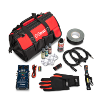 STAGE BUDDY BAG, CABLE TESTER, TAPE, FLASHLIGHT, ADAPTERS, CONTACT CLEANER, REPAIR TOOLS