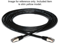 5FT SLIM CAT 6 CABLE, 8P8C TO SAME, YELLOW, 10 PACK