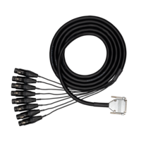 EDGE 8-CHANNEL ANALOG SNAKE DB25 TO XLR3F, 3M