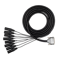 EDGE 8-CHANNEL ANALOG SNAKE DB25 TO XLR3M, 1M