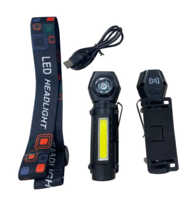 HEADBAND FLASHLIGHT, 95 LUMEN SPOTLIGHT, 120 LUMEN LED STRIP