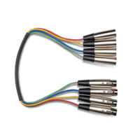 BALANCED SNAKE 4 CHANNEL, XLR3F TO XLR3M, 1.5FT