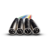 BALANCED SNAKE 4 CHANNEL, XLR3F TO XLR3M, 1.5FT