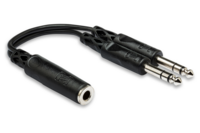 Y CABLE, 1/4 IN TRSF TO DUAL 1/4 IN TRS