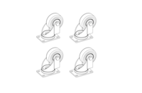 ACCESSORY CASTER KIT FOR SRX918S AND SRX928S
