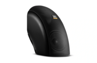 CURVED-DESIGN DUAL 4" SPEAKER, SELECTABLE 70V/100V OR 4 OHM, INDOOR/OUTDOOR, COMBINABLE -BLACK