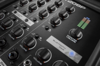 PACKAGED 8 INCH 2-WAY PA SYSTEM  300W,  POWERED 8CH MIXER WITH BLUETOOTH, & HANDHELD AKG MIC