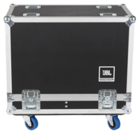 FLIGHT CASE FOR (2X) VRX932-LAP. 1/2" PLYWOOD CONSTRUCTION, 3.5" CASTERS. TRUCK PACK EXTERIOR.