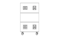 VTX S28 VERTICAL TRANSPORTER COVER FOR USE WITH VTX-S28-VT. MODULAR, RECONFIGURABLE DESIGN ALLOWS