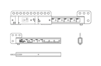VTX V20 ARRAY FRAME EXTENSION BAR FOR USE WITH VTX-V20-AF, FRONT- OR REAR-MOUNTED. SINGLE (CENTRAL)