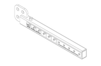 VTX V25 ARRAY FRAME EXTENSION BAR FOR USE WITH VTX-V25-AF, FRONT- OR REAR-MOUNTED. SINGLE (CENTRAL)