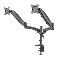 DUAL MONITOR MOUNT, SUPPORTS MONITORS UP TO 32", ALUMINUM CONSTRUCTION, UP TO 17.261 LBS EACH