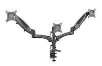 TRIPLE MONITOR MOUNT, SUPPORTS MONITORS UP TO 24", ALUMINUM CONSTRUCTION