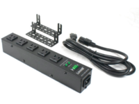 POWER STRIP-15A, 5 OUTLETS, 6FT CORD, 2-STAGE SURGE SUPP, SWITCH, BRACKETS