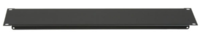 RACK PANEL-BLANK-3U, 18-GAUGE FLANGED STEEL, BLACK