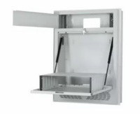 TILTOUT WALL RACK W/DAMPERS, 3U + 3U, 20"D, RECESSED