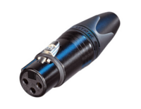 CABLE END XX SERIES 3 PIN FEMALE - BLACK/GOLD