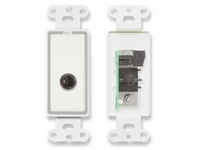 1/4 IN. PHONE JACK ON D PLATE - TERMINAL BLOCK CONNECTIONS (CUSTOM LABELED) (SEE PART # ZCST-LBL)