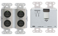 BI-DIRECTIONAL MIC/LINE DANTE INTERFACE 4 X 2 W/POE - SOFTWARE CONFIGURABLE - 4 XLR IN, 2 OUT ON REA