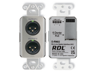 WALL-MOUNTED MIC/LINE DANTE INTERFACE 0X2, CUSTOM LABELED