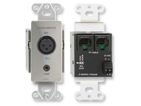 ACTIVE TWO-PAIR SENDER - TWISTED PAIR FORMAT-A - XLR MICROPHONE & STEREO MINI-JACK IN - STAINLESS